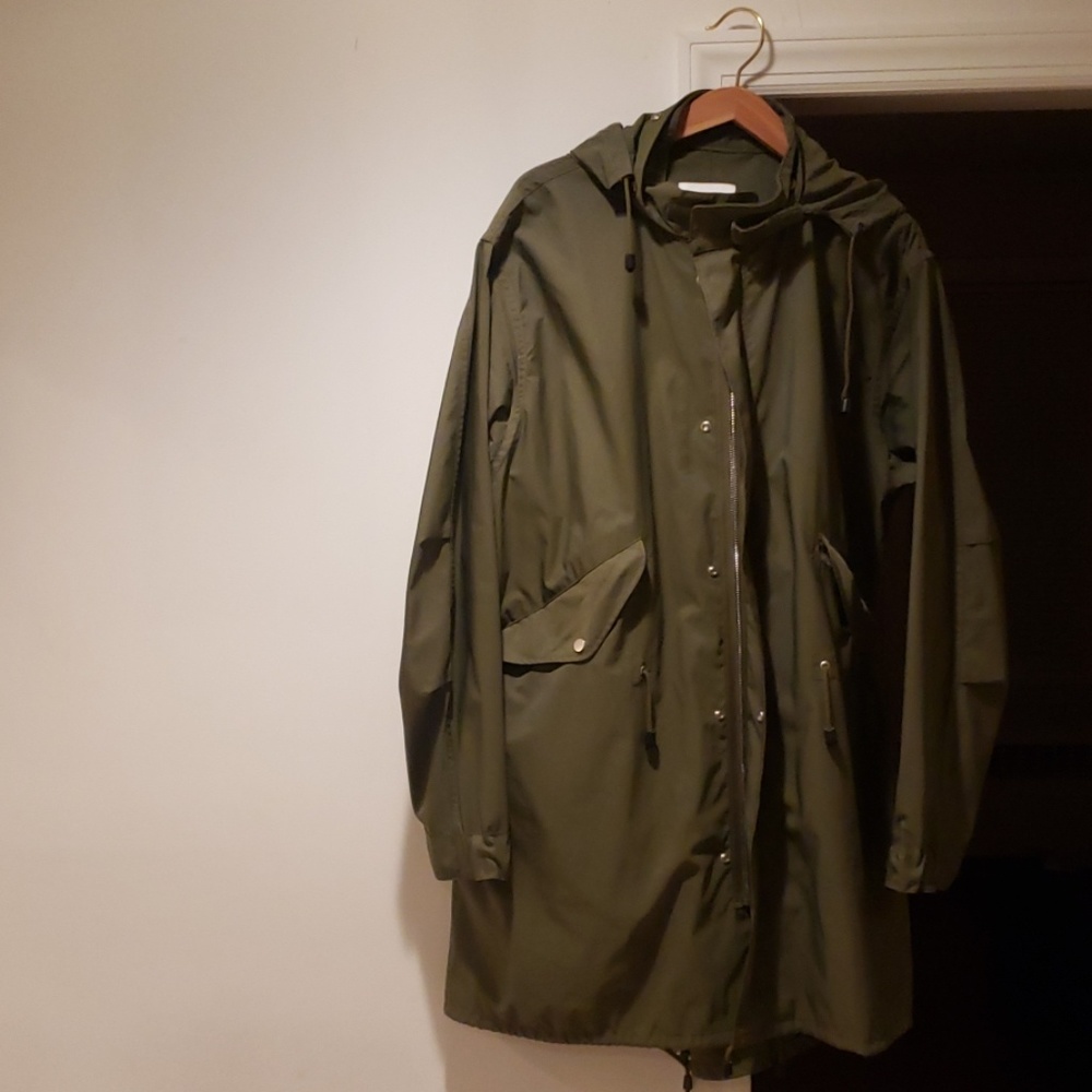 Sandro Paris Fishtail Hooded Raincoat